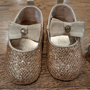 Michael Kors Sparkling Gold Kids Dress Shoes